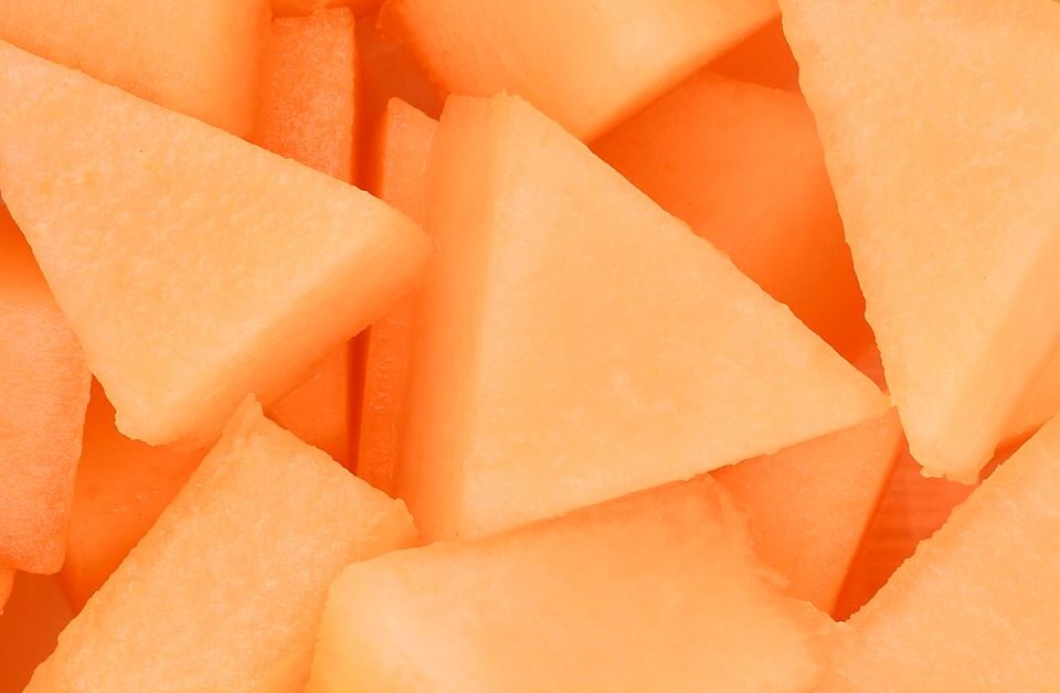 Dettaglio di pezzi triangolari di melone